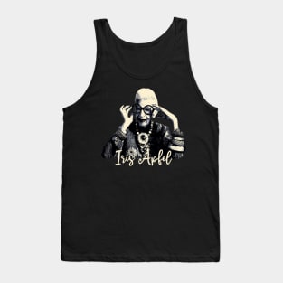 Iris Apfel Retro Graphic Art Tank Top